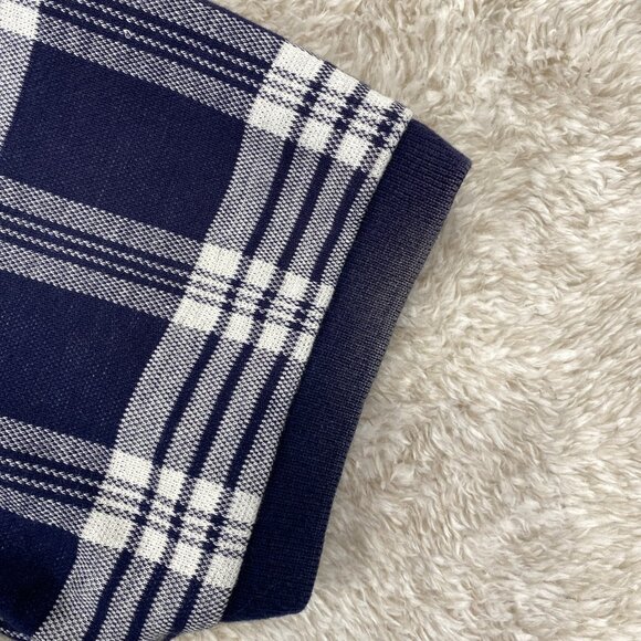 Vintage Polo Ralph Lauren Polo Shirt Mens XXL Navy White Windowpane Check Rare - Picture 7 of 12